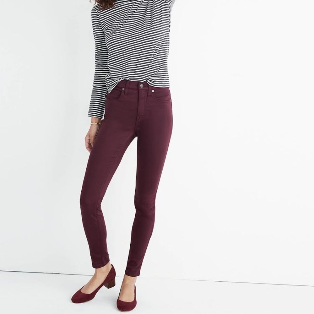 Madewell 10" High-Rise Skinny Sateen Jeans